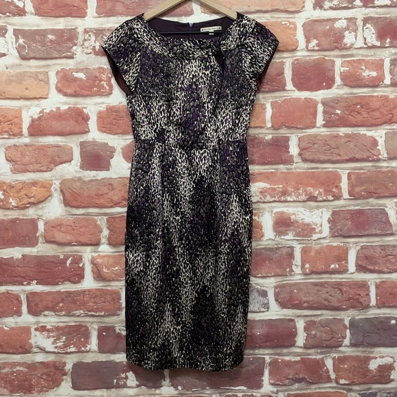 Anthropologie Nanette Lepore Dress Women's Silk Purple Multicolor Abstract - Picture 7 of 9